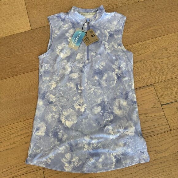 $60 PUMA Women's Harding Sleeveless 1/4 Zip Polo size xs m10 - Picture 3 of 5